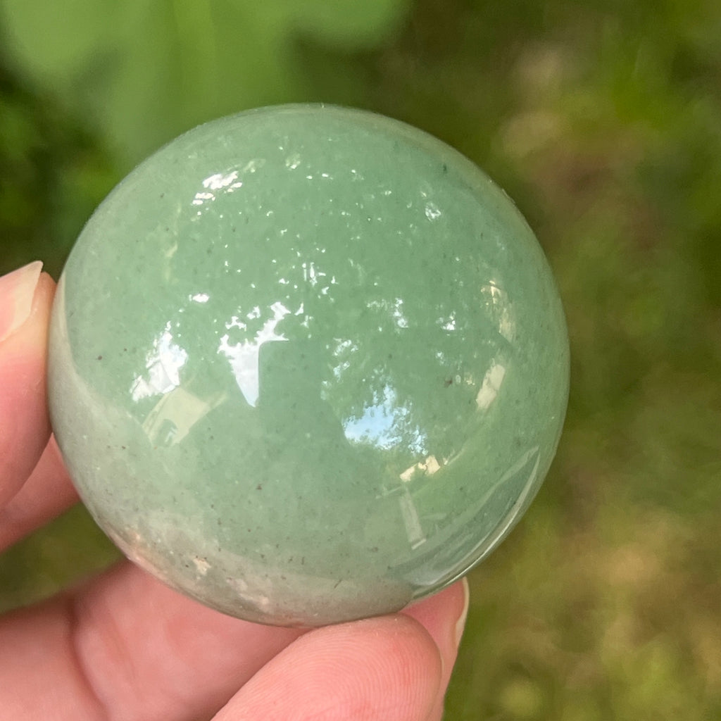 Sfera aventurin verde | Model 2, pietre semipretioase - druzy.ro 1 