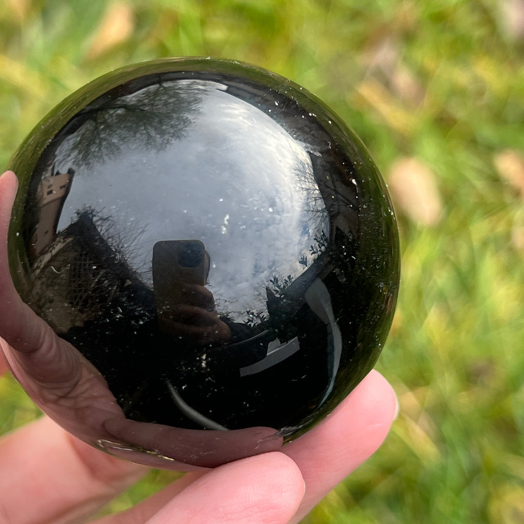 Sfera obsidian model 1, pietre semipretioase - druzy.ro 9 