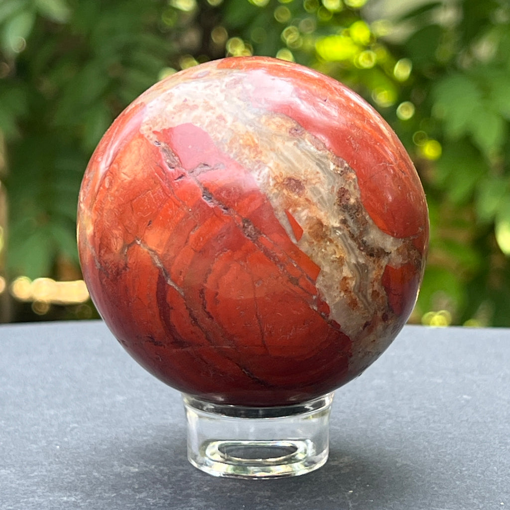 Sfera jasp rosu din Zimbabwe m1, pietre semipretioase - druzy.ro 1 