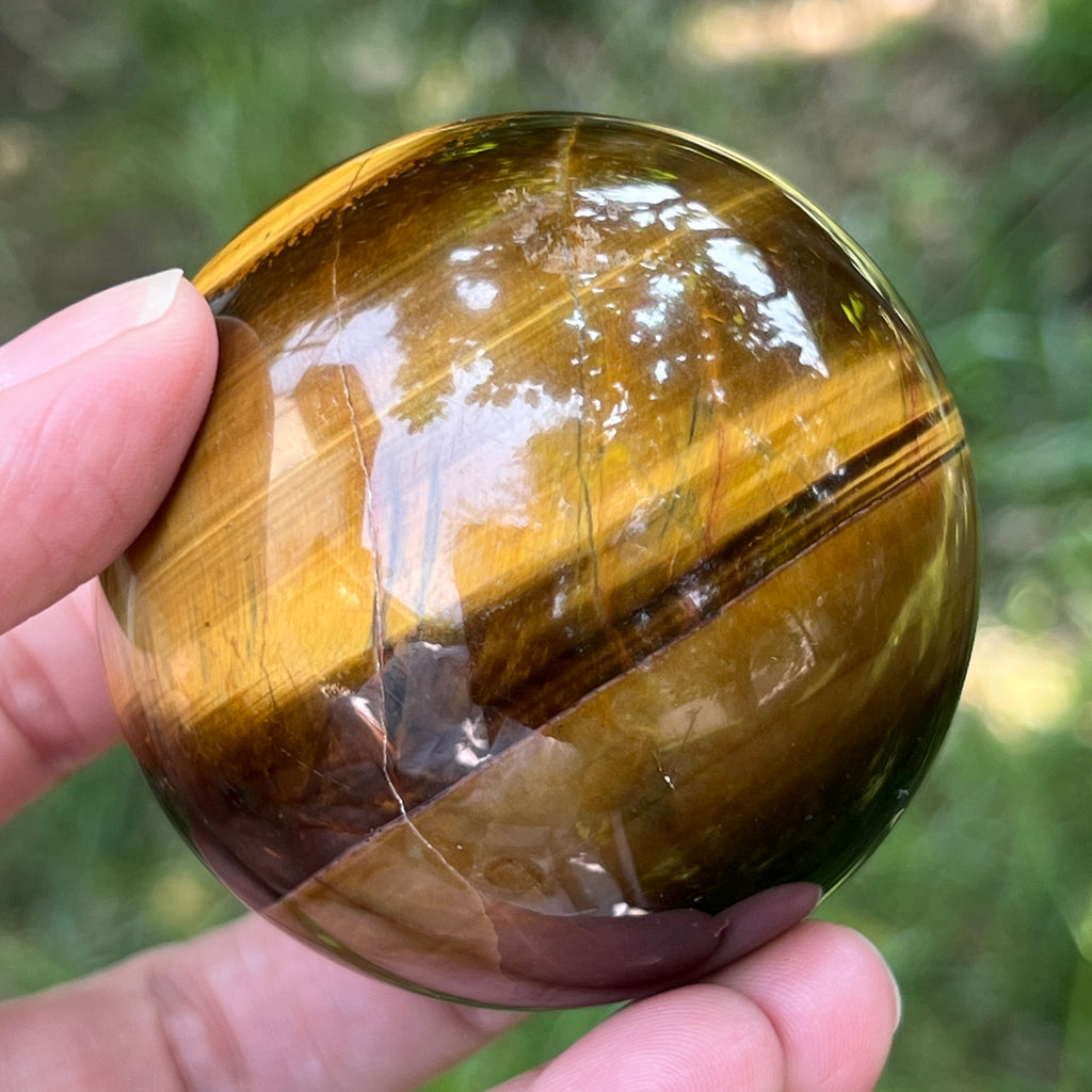 Ochi de tigru sfera model 3, pietre semipretioase - druzy.ro 5 