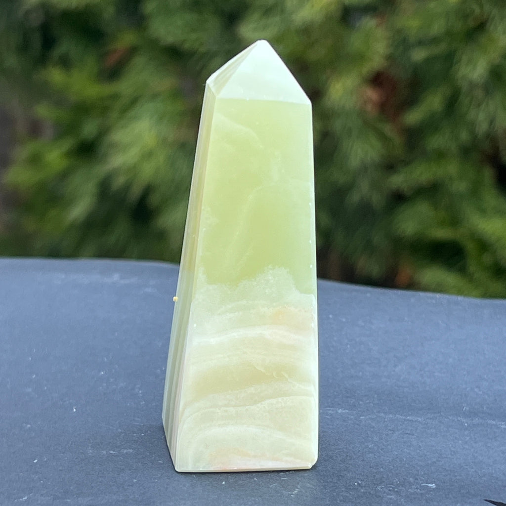 Onix verde obelisc/turn model 1, pietre semipretioase - druzy.ro 5 