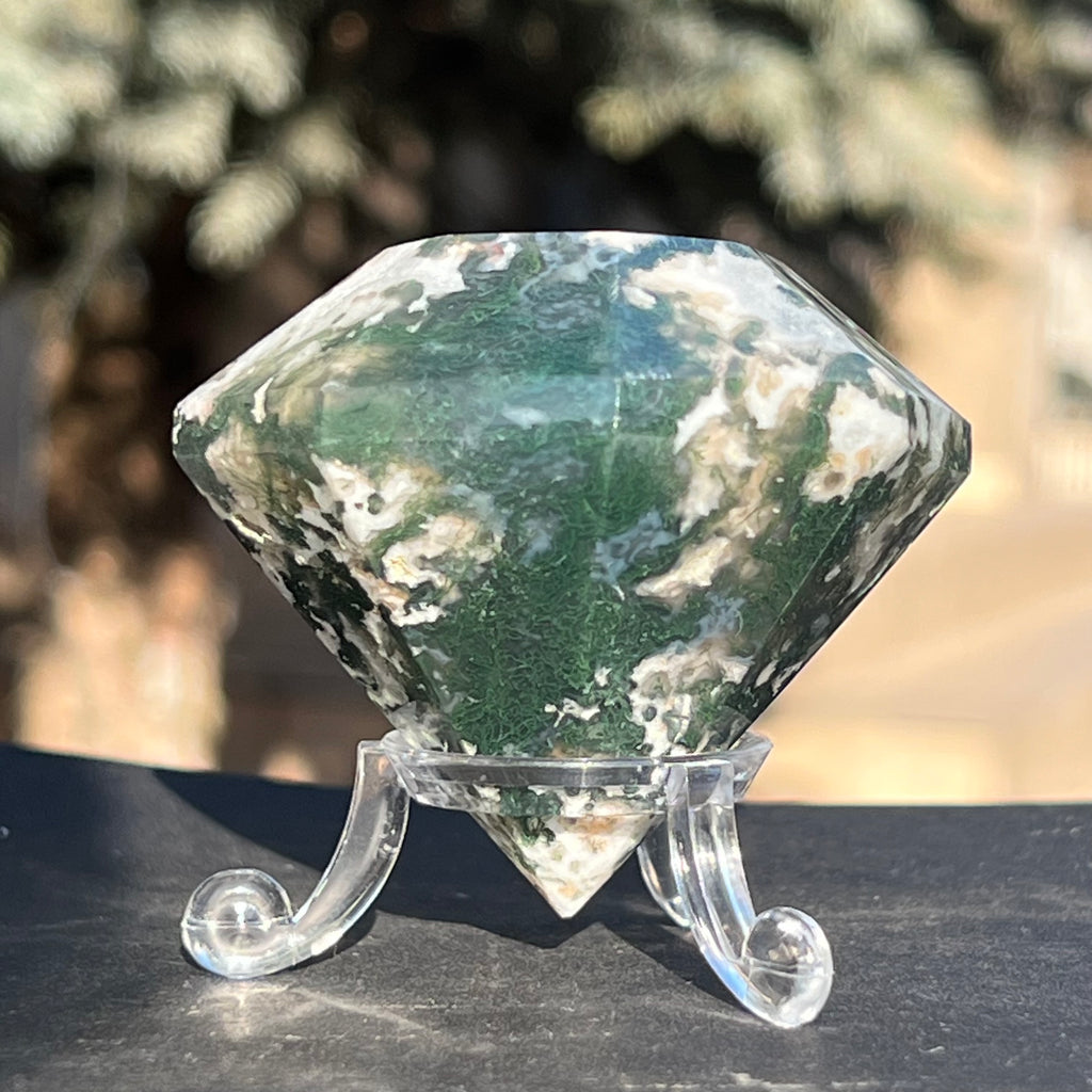 Agat muschi / moss diamant model 6, druzy.ro, cristale 4