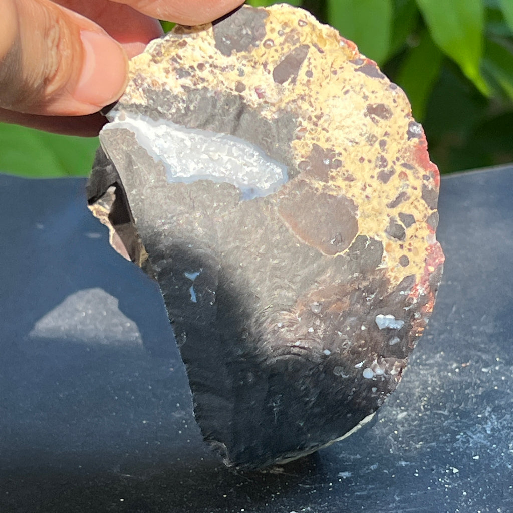 Onix negru piatra bruta India model 12, pietre semipretioase - druzy.ro 5 