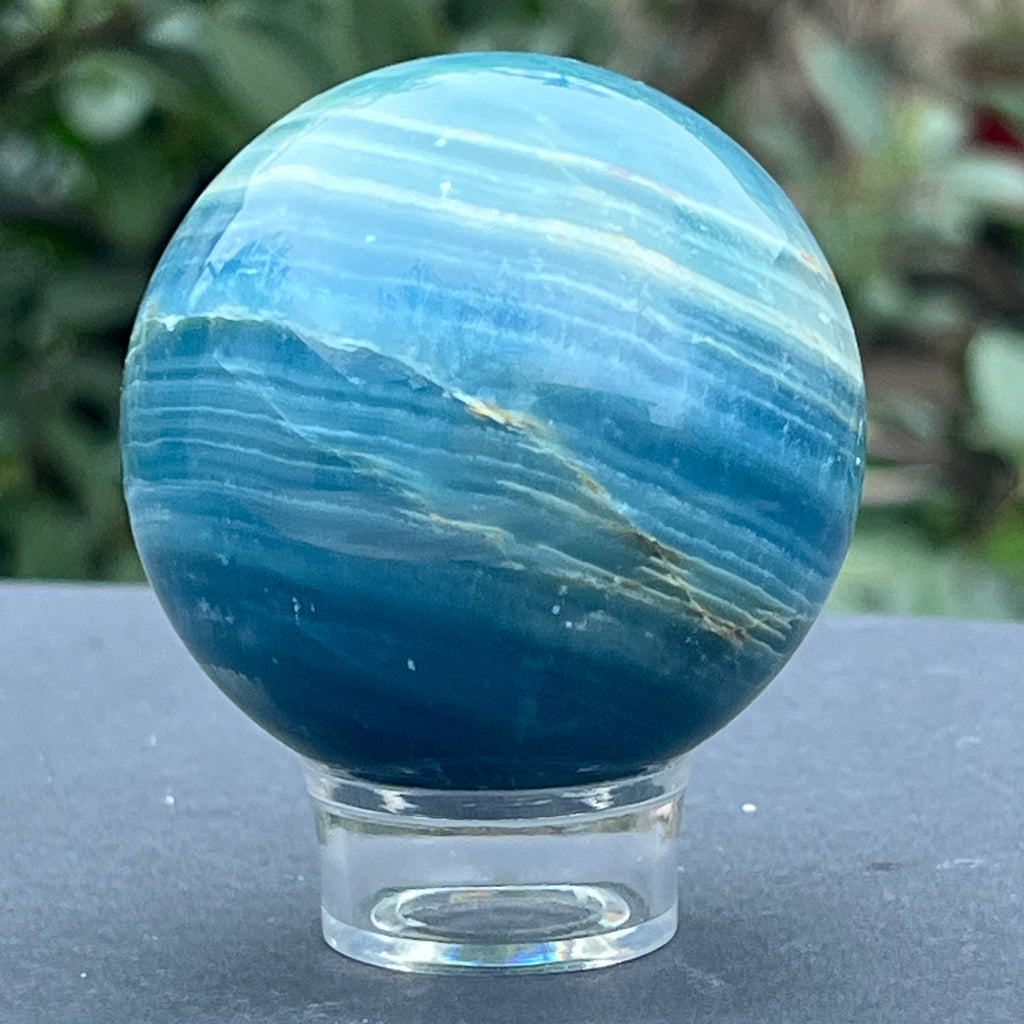 Sfera onix albastru model 5, pietre semipretioase - druzy.ro 3 
