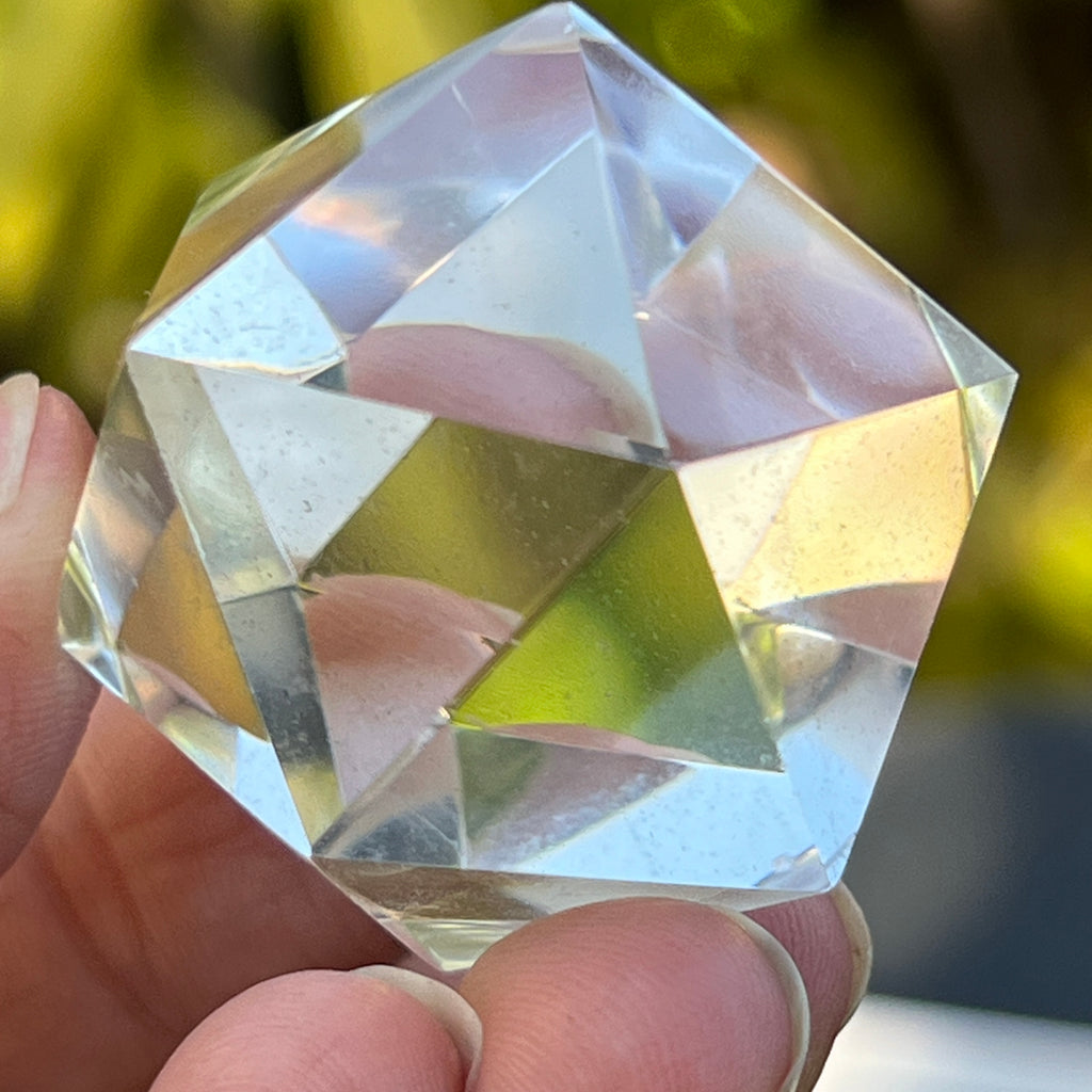 Icosaedru cuart incolor / cristal de stanca m11, pietre semipretioase - druzy.ro 1 
