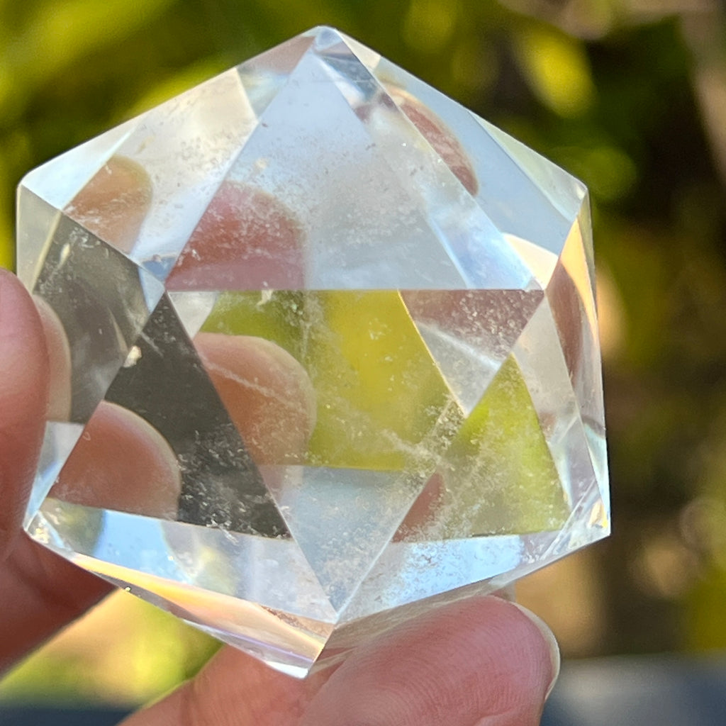 Icosaedru cuart incolor / cristal de stanca m7, pietre semipretioase - druzy.ro 4 