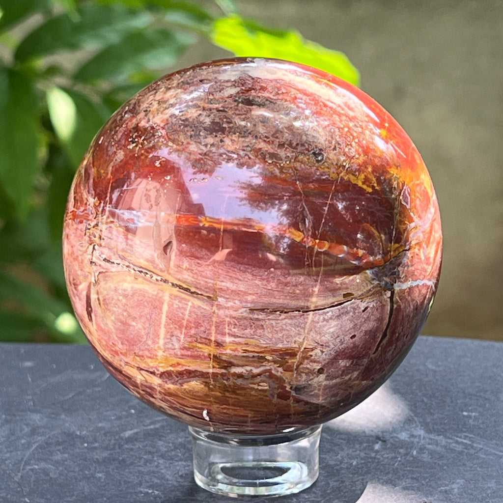 Sfera lemn pietrificat | Model 2, pietre semipretioase - druzy.ro 1 