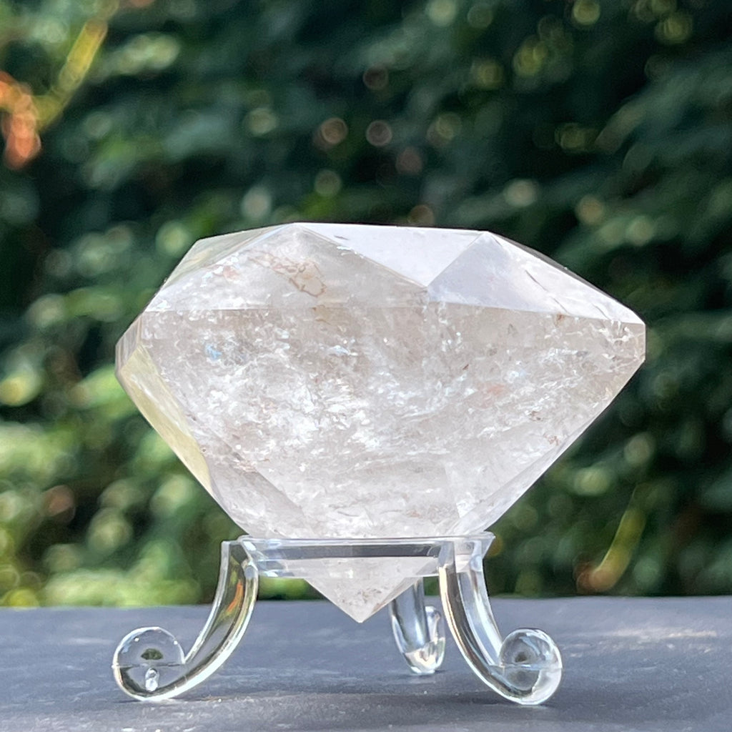 Cuart curcubeu forma diamant cristal de stanca/cuart incolor m1, druzy.ro, cristale 2