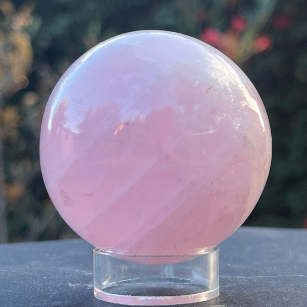 Sfera cuart roz Madagascar model 6, druzy.ro, cristale 1