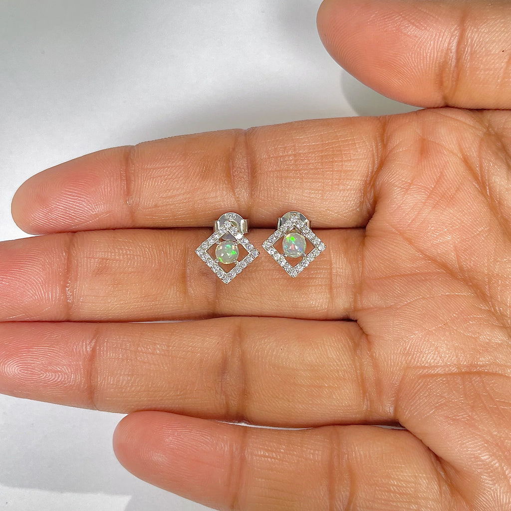 Cercei opal din argint | Iris, pietre semipretioase - druzy.ro 2 