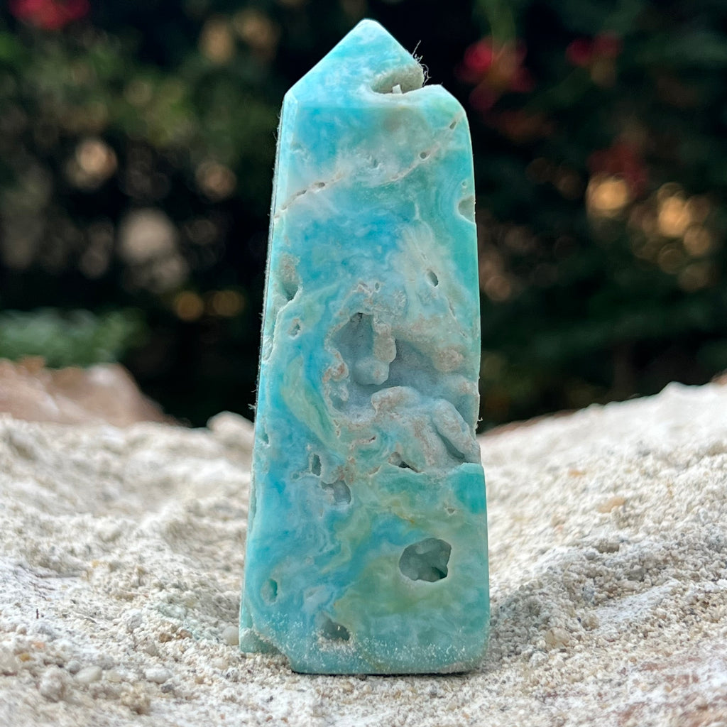 Turn/obelisc aragonit albastru m6, druzy.ro, cristale 3