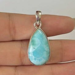 Pandantiv larimar argint | Model 6, pietre semipretioase - druzy.ro 2 