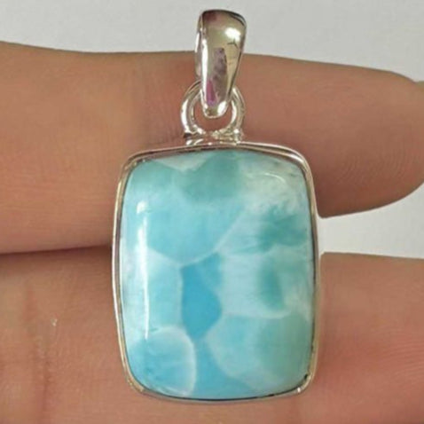 Pandantiv larimar argint | Model 5, pietre semipretioase - druzy.ro 1 