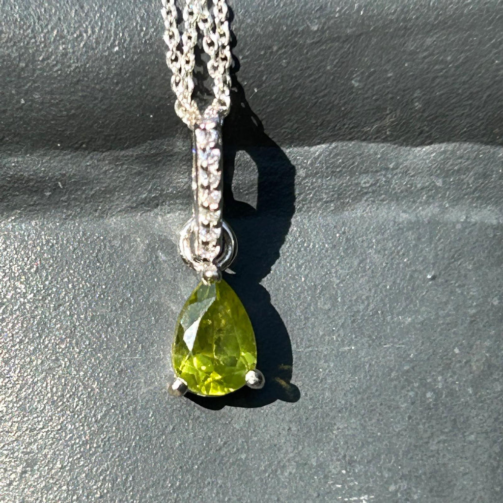 Pandantiv peridot din argint | Model 2, pietre semipretioase - druzy.ro 2 