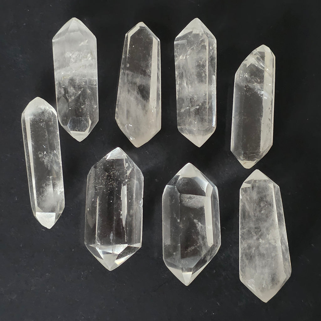 Dublu varf cristal de stanca/cuart incolor model mini, pietre semipretioase - druzy.ro 2 