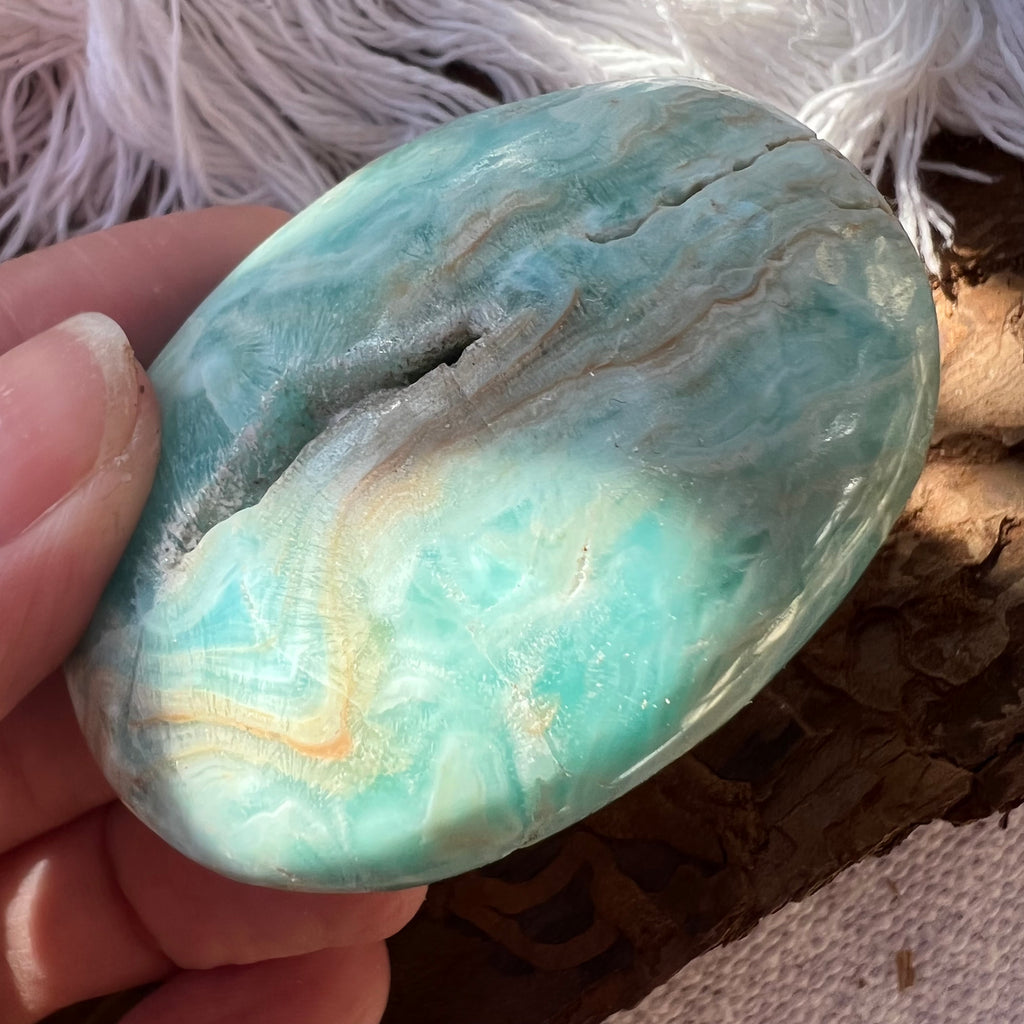 Palmstone aragonit albastru m4, druzy.ro, cristale 2