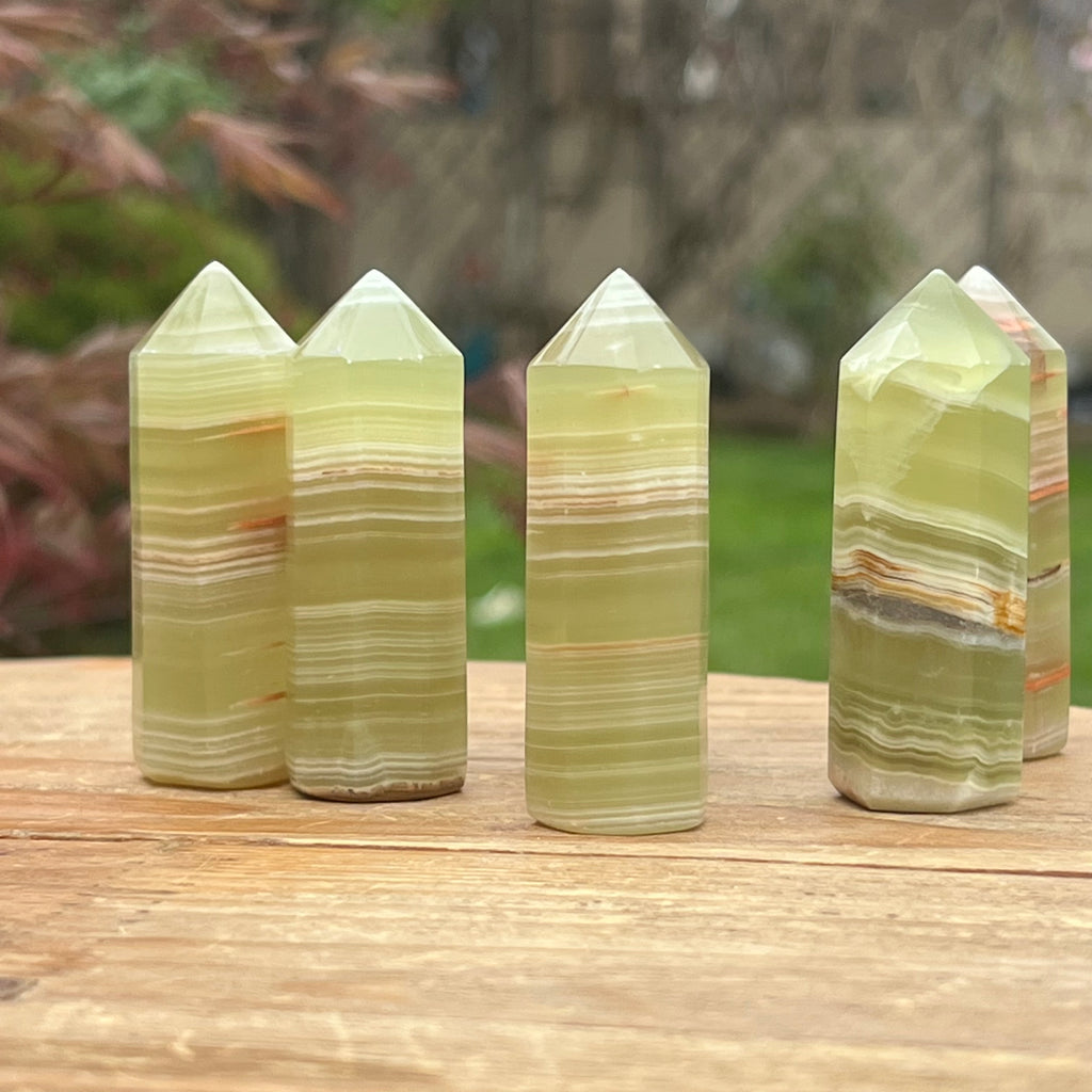 Obelisc onix verde 6 cm, druzy.ro, cristale 2