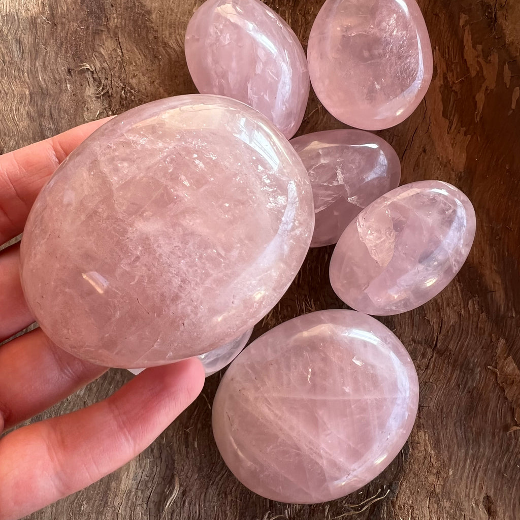 Palm stone cuart roz extra large, druzy.ro, cristale 4