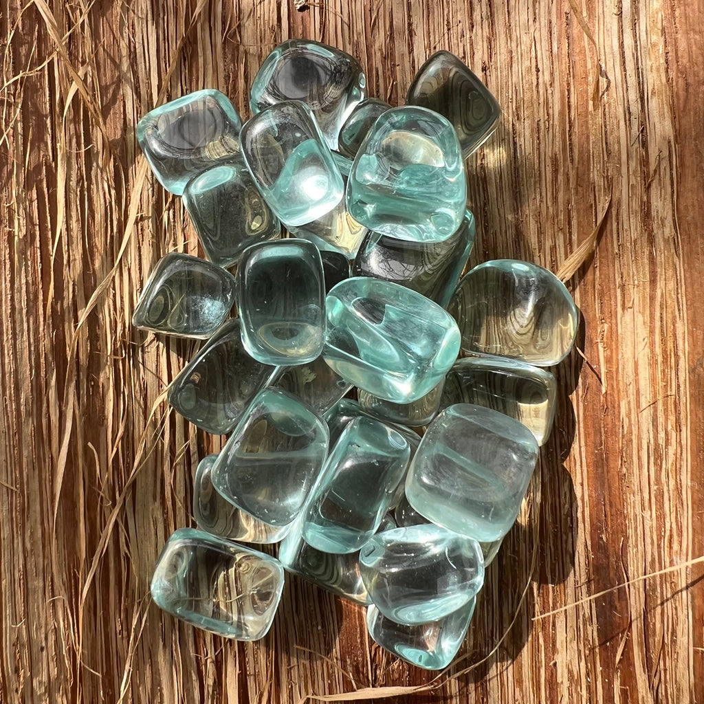 Obsidian albastru piatra rulata mini, druzy.ro, cristale 2