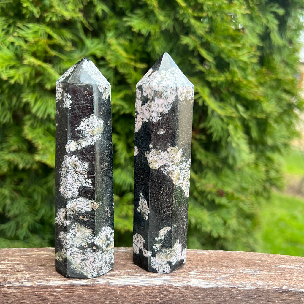 Obelisc/turn obsidian zapada 12 cm, druzy.ro, cristale 1