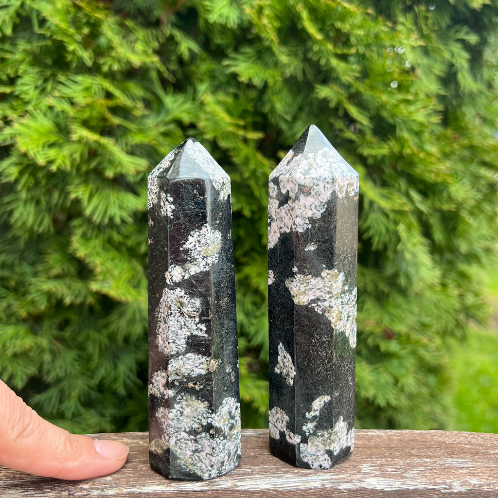 Obelisc/turn obsidian zapada 12 cm, druzy.ro, cristale 2