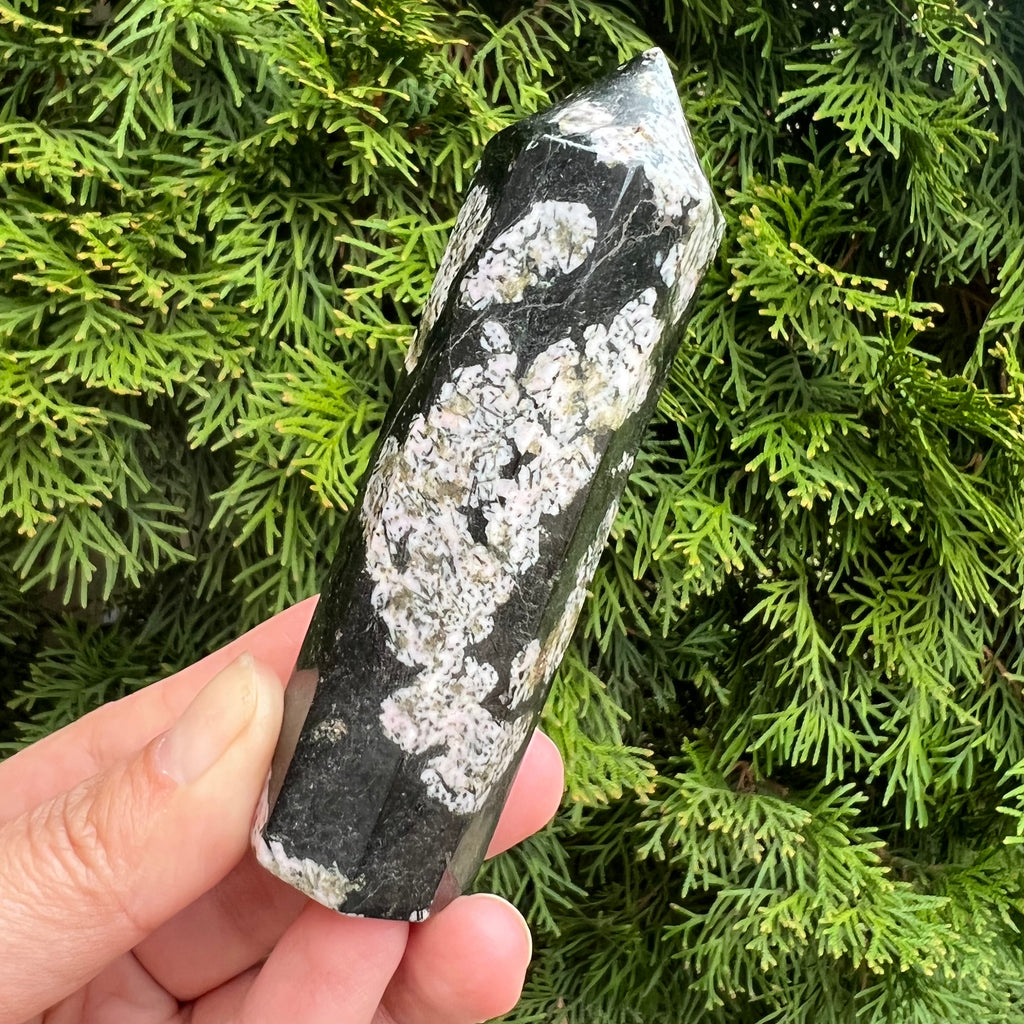 Obelisc/turn obsidian zapada 10 cm, druzy.ro, cristale 2
